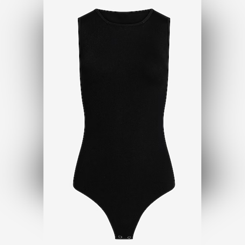 Express Body Contour Ribbed Bodysuit, Size L - Picture 5 of 8